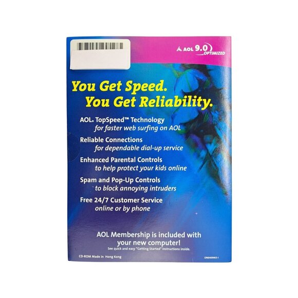 AOL 9.0 Optimized Software CD-ROM Disc New Unopened Internet US Only Gag Gift - Picture 2 of 2